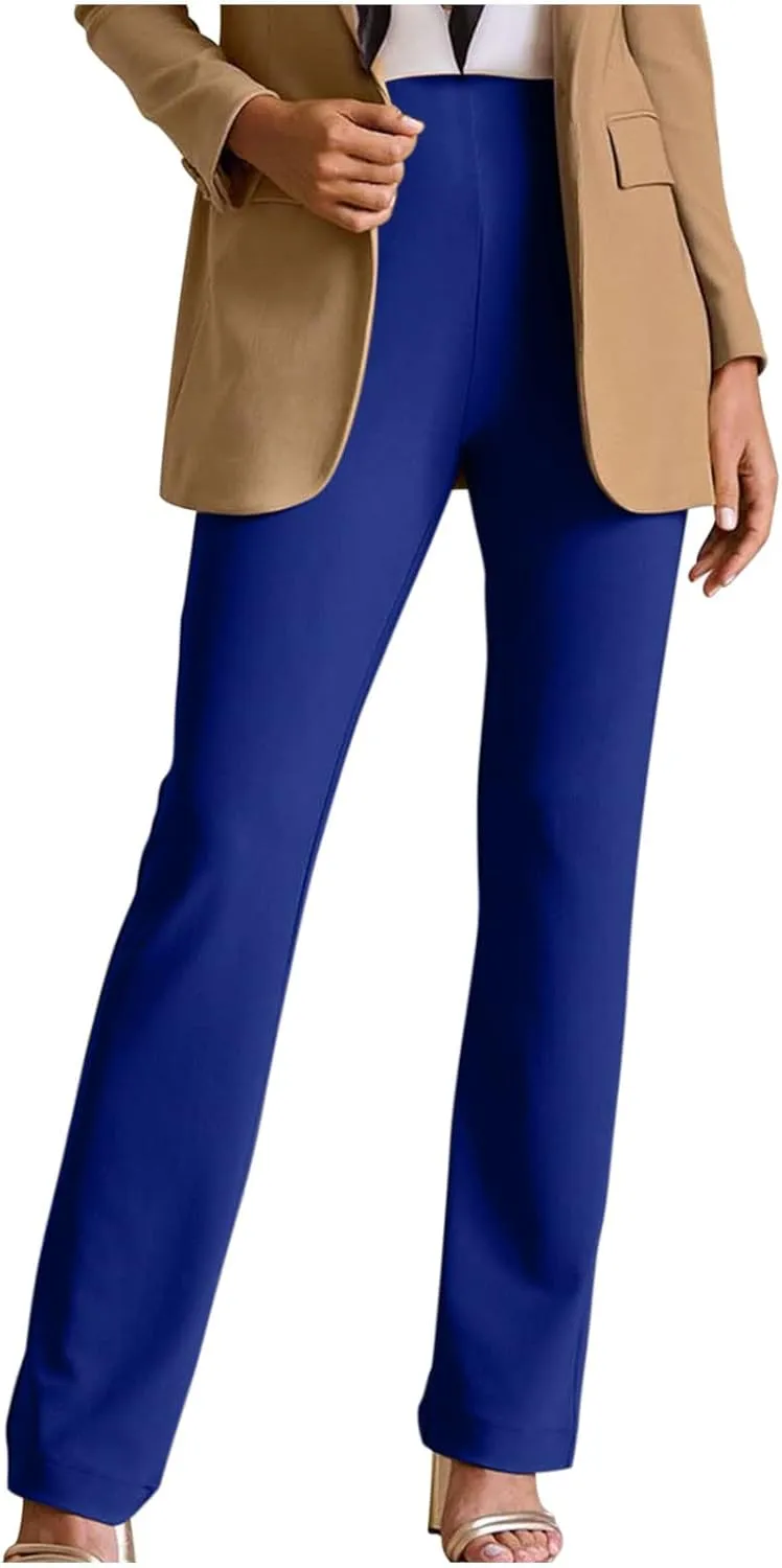 SMIDOW Womens Dress Pants for Work Business Casual High Waisted Straight Leg Bootcut Stretchy Pant Regular Fit