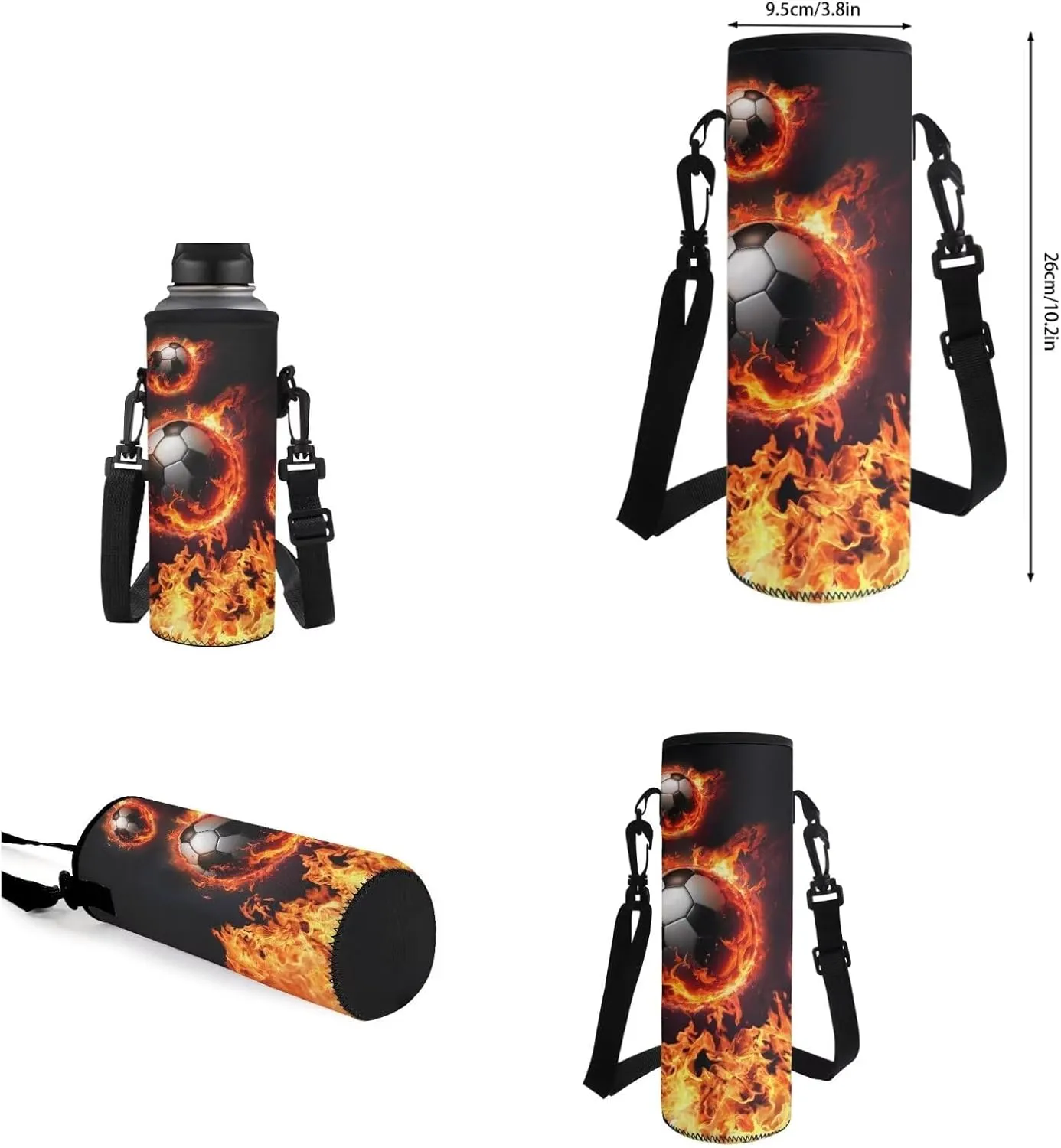 Soccer Backpack for Boys Kids Backpack with Lunch Box Water Bottle Holder and Pen Holder 4 in 1 Cool Bookbag Set for School Teens 17 inch Sturdy School Bag with Side Pocket for Elementary Boys