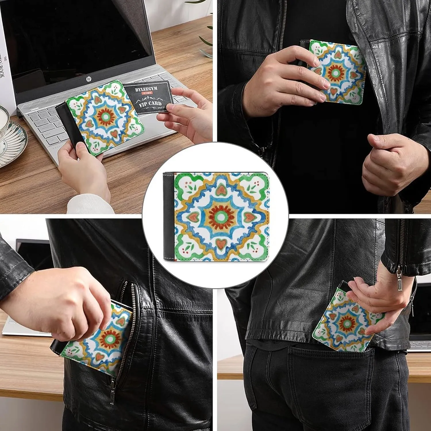 Soft PU Leather Bifold Wallet, Coin Purse Credit Pass Case, Durable Card-Holder Slim Billfold for Men Woman Money Storage