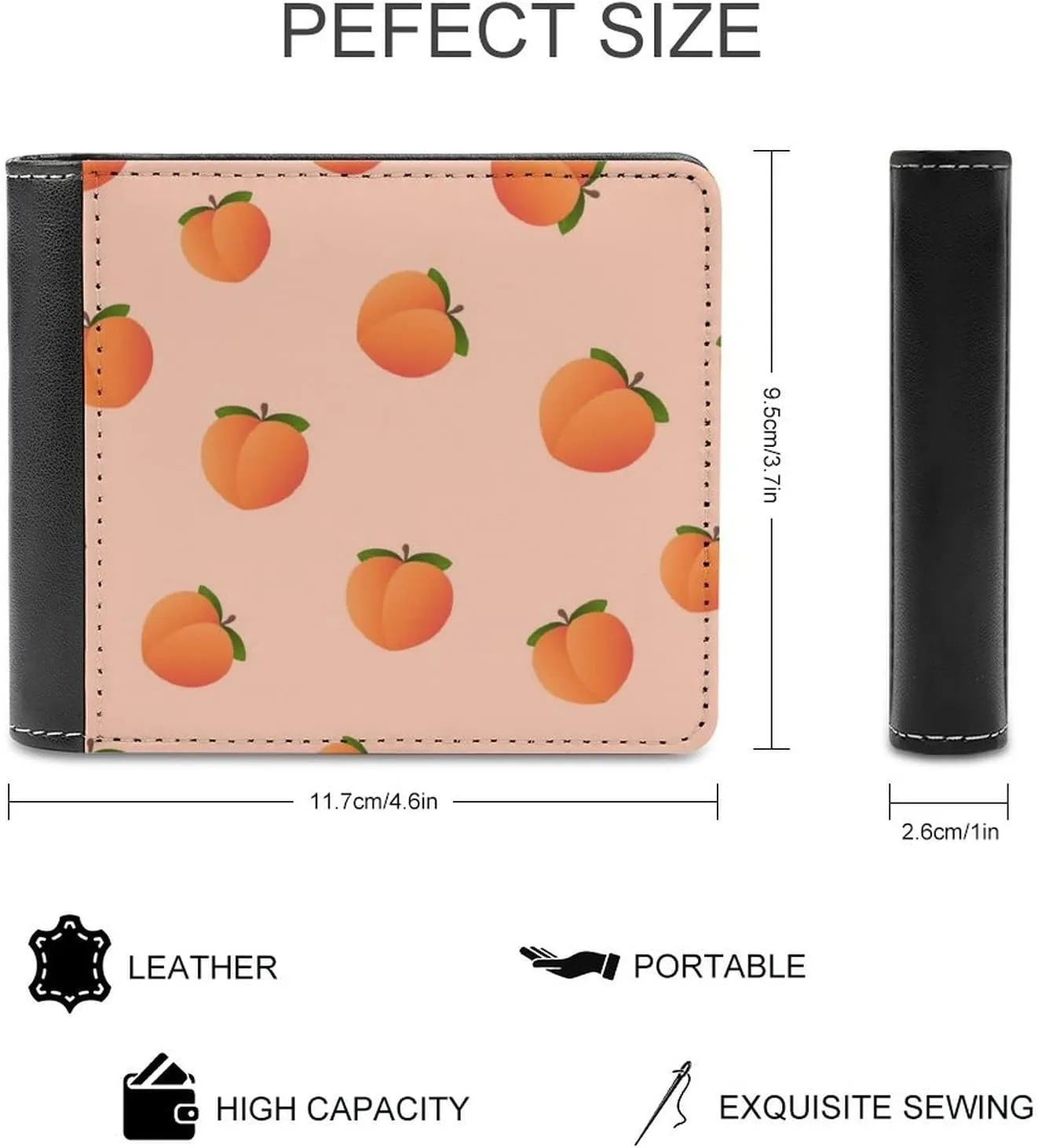 Soft PU Leather Bifold Wallet, Coin Purse Credit Pass Case, Durable Card-Holder Slim Billfold for Men Woman Money Storage