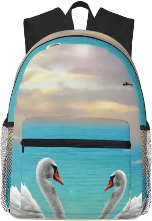Song Of The White Swan, Lightweight Packable Backpack Travel Casual Hiking Daypack Foldable Backpack For Men Women