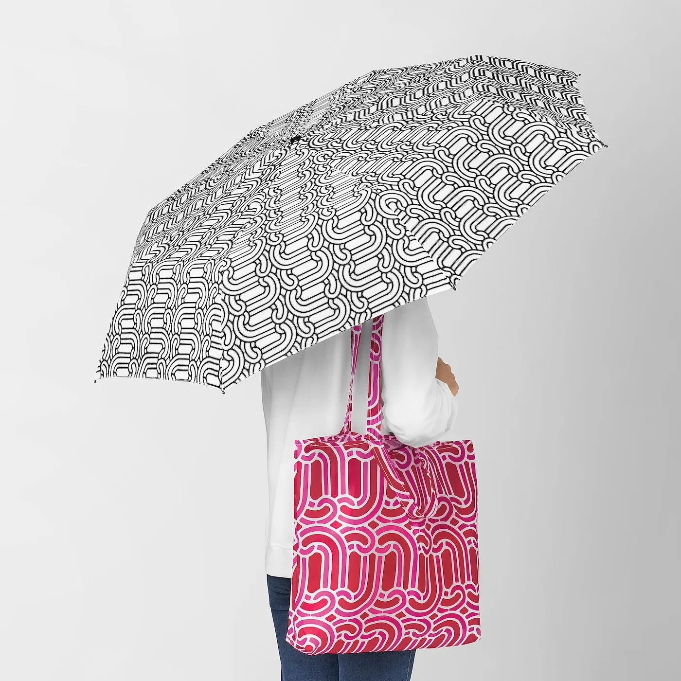 SOTRONN carrier bag, pink/red, 45x36 cm, 40570362