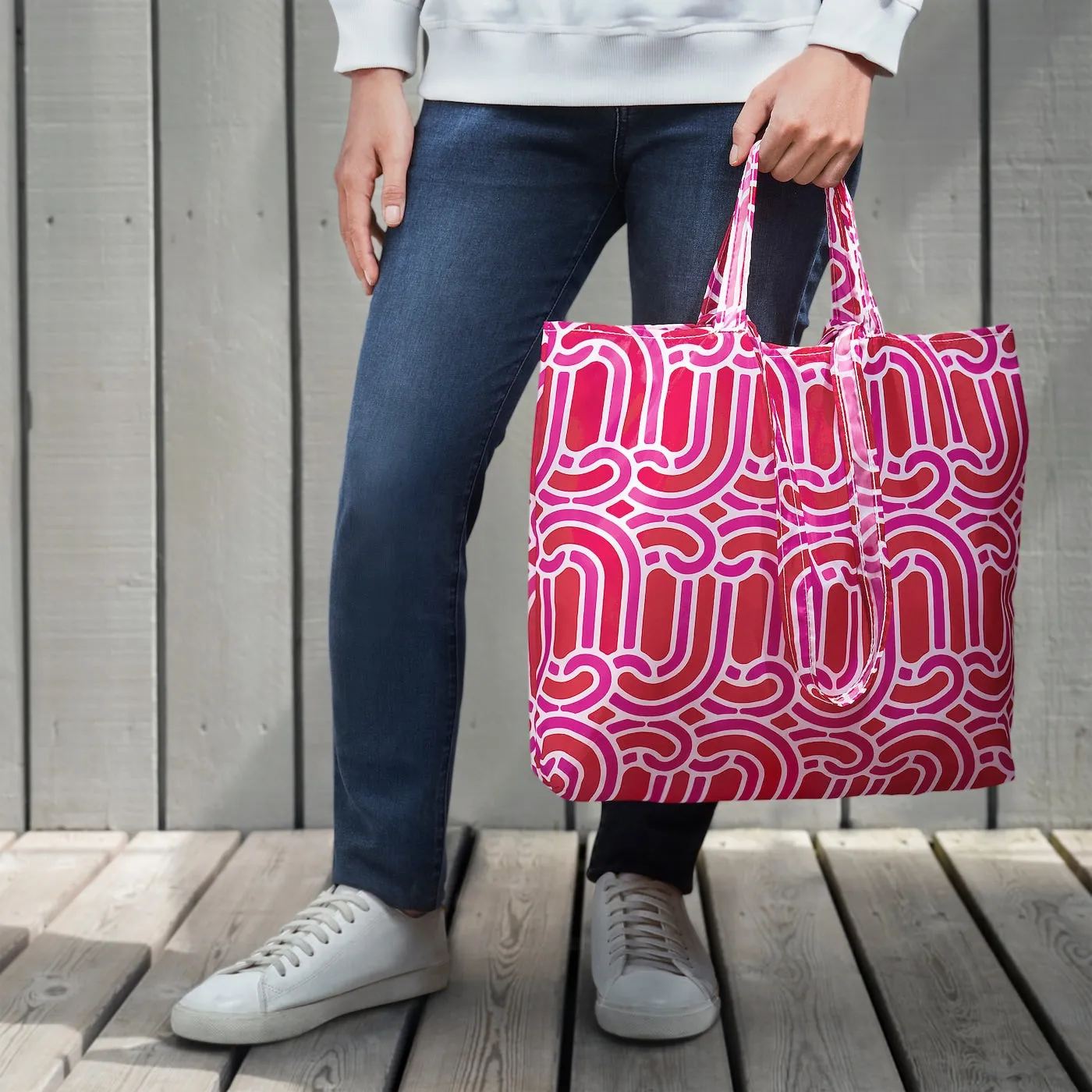 SOTRONN carrier bag, pink/red, 45x36 cm, 40570362