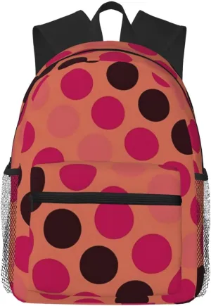 Sou'S Polka Dot Pattern Lightweight Packable Backpack Travel Casual Hiking Daypack Foldable Backpack For Men Women