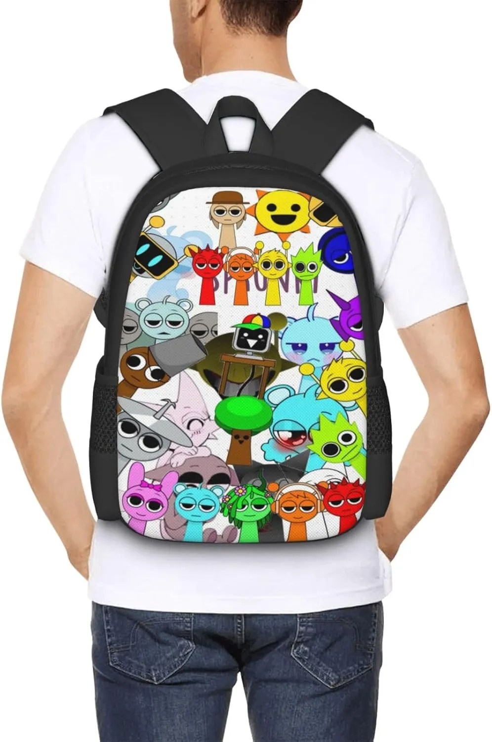 Sprunki Backpack Fashion Casual Travel Bag Classic Print Backpack