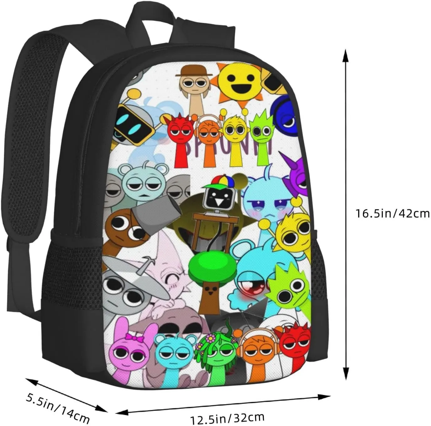 Sprunki Backpack Fashion Casual Travel Bag Classic Print Backpack