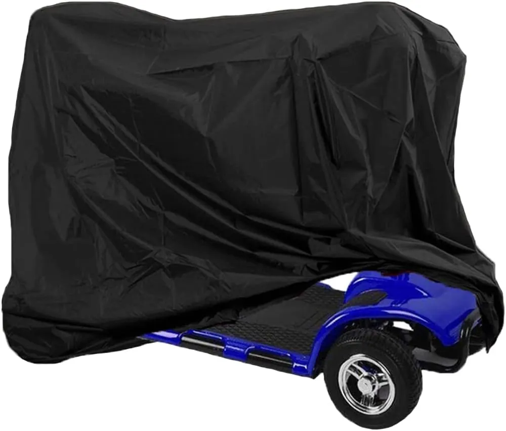 Sqodok Mobility Scooter Storage Cover, 420D Waterproof Wheelchair Cover for Storage, Mobility Scooter Accessories for All-Weather Outdoor Protection Dust Cover, 55" x 26" x 36"