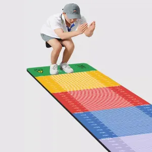 Standing Jumping Mat Long Jump Mat, Carpeted Long Jump Practice Test Pad, Child Standing Shock Absorbing Mat for Jumping, Adult Fitness Mats for Workout (1.6 X 6.6ft)