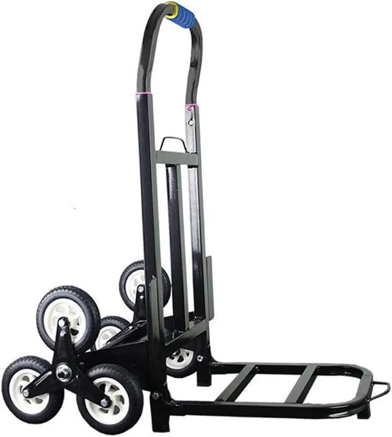 Steel Foldable Sack Trucks Duty with Anti Puncture Pu Wheel and 75 kg Capacity Shopping Trolley Bags for Shopping/Moving Goods/Travel Platform Truck (Style #5)