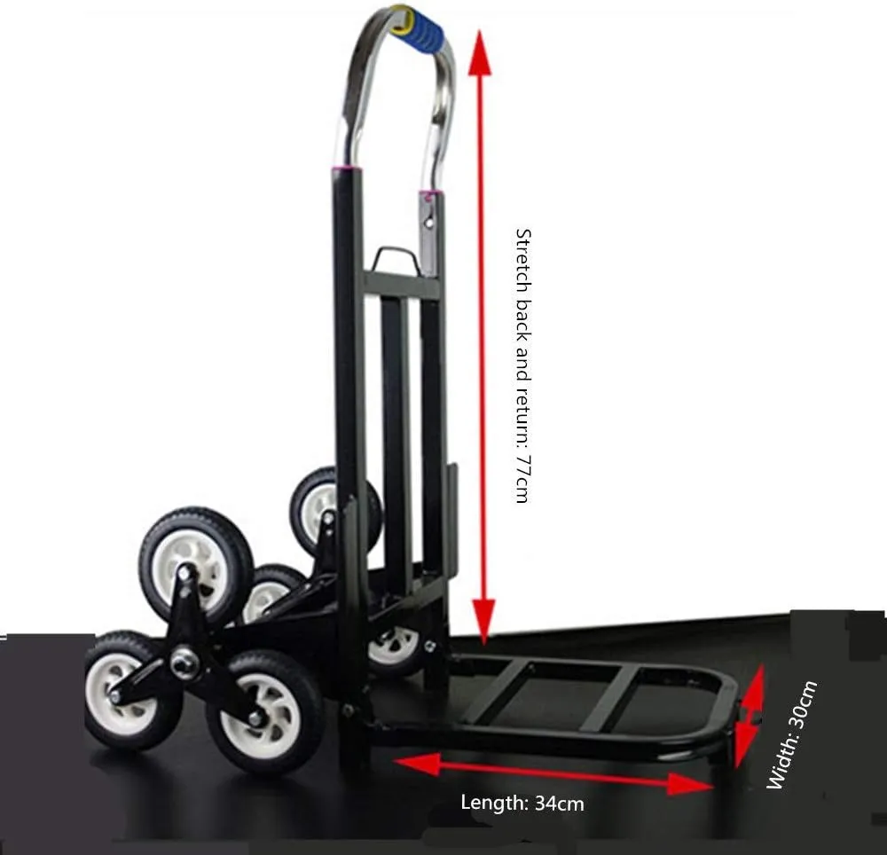 Steel Foldable Sack Trucks Duty with Anti Puncture Pu Wheel and 75 kg Capacity Shopping Trolley Bags for Shopping/Moving Goods/Travel Platform Truck (Style #5)