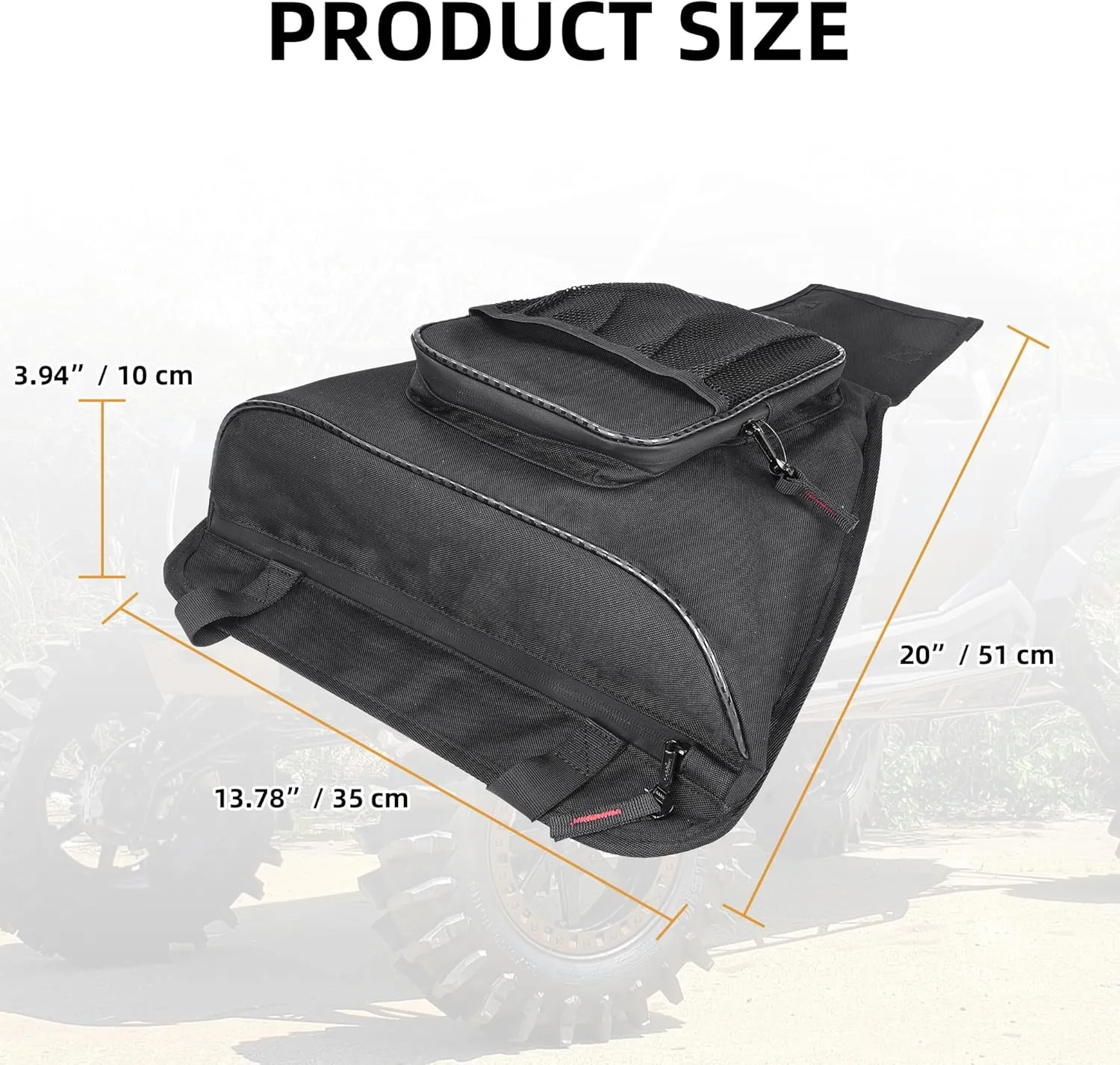 Storage Bag Compatible with Polaris RZR XP 1000 Turbo S 900 570 800 (Black)