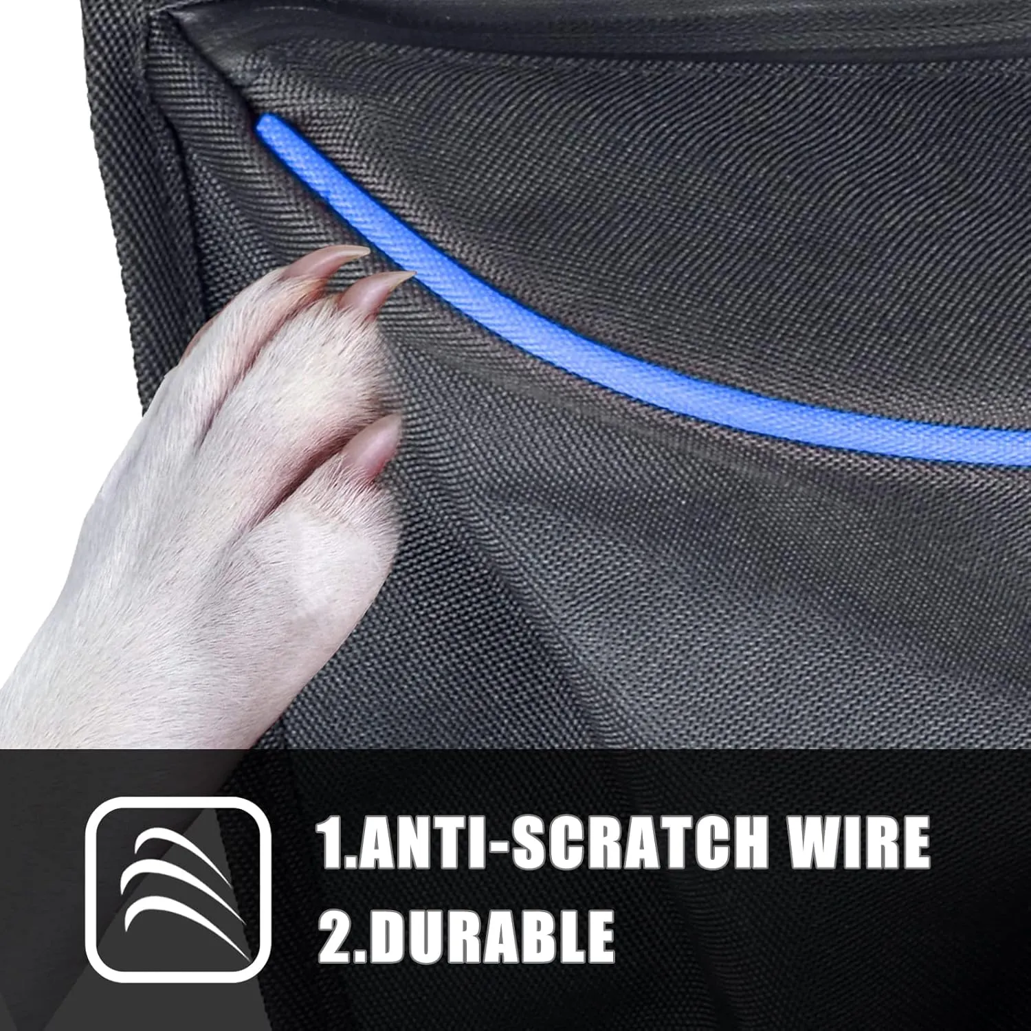 Storage Bag Compatible with Polaris RZR XP 1000 Turbo S 900 570 800 (Blue Piping)