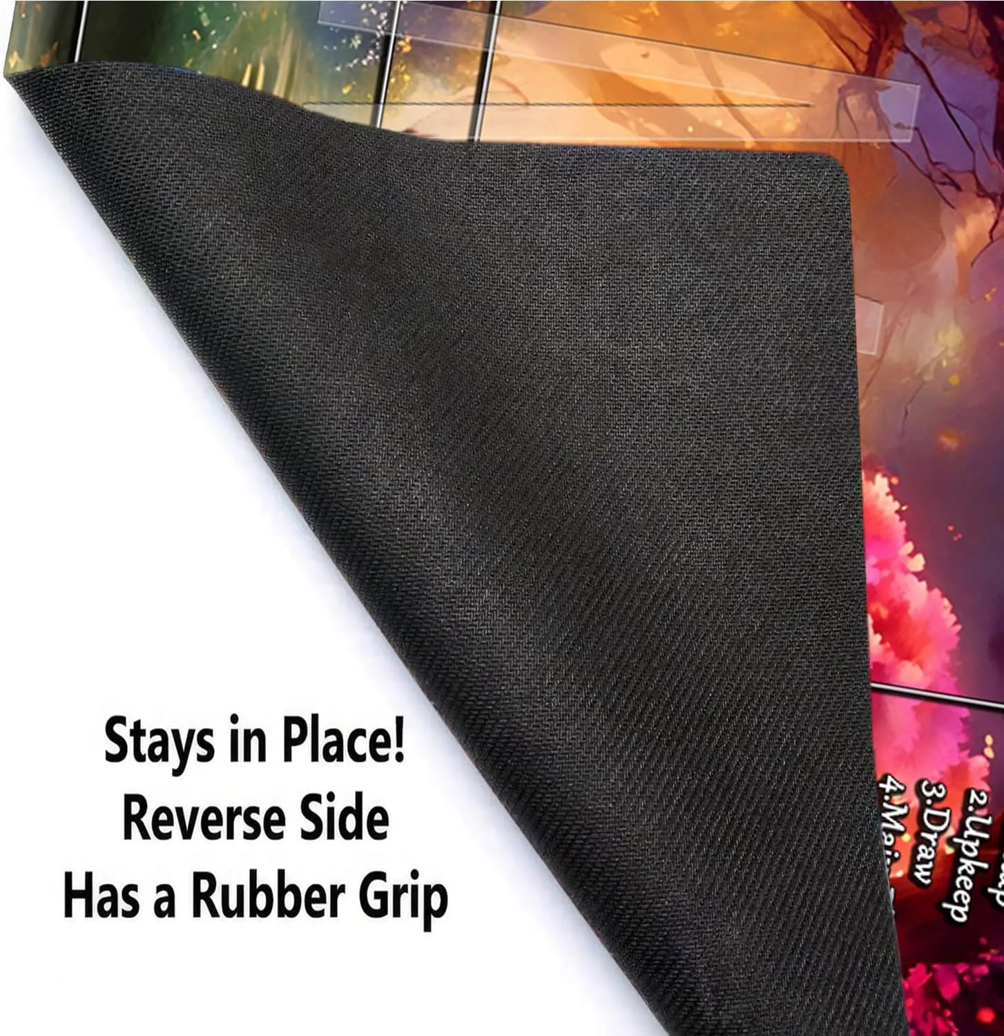 STORKY MTG Playmats, Landscape Board Game Mat with Storage Bag Mouse Pad for MTG DTCG CCG RPG Trading Card MTG Playing Mat with Zones Smooth Rubber Surface Battle 24 x 14 inches