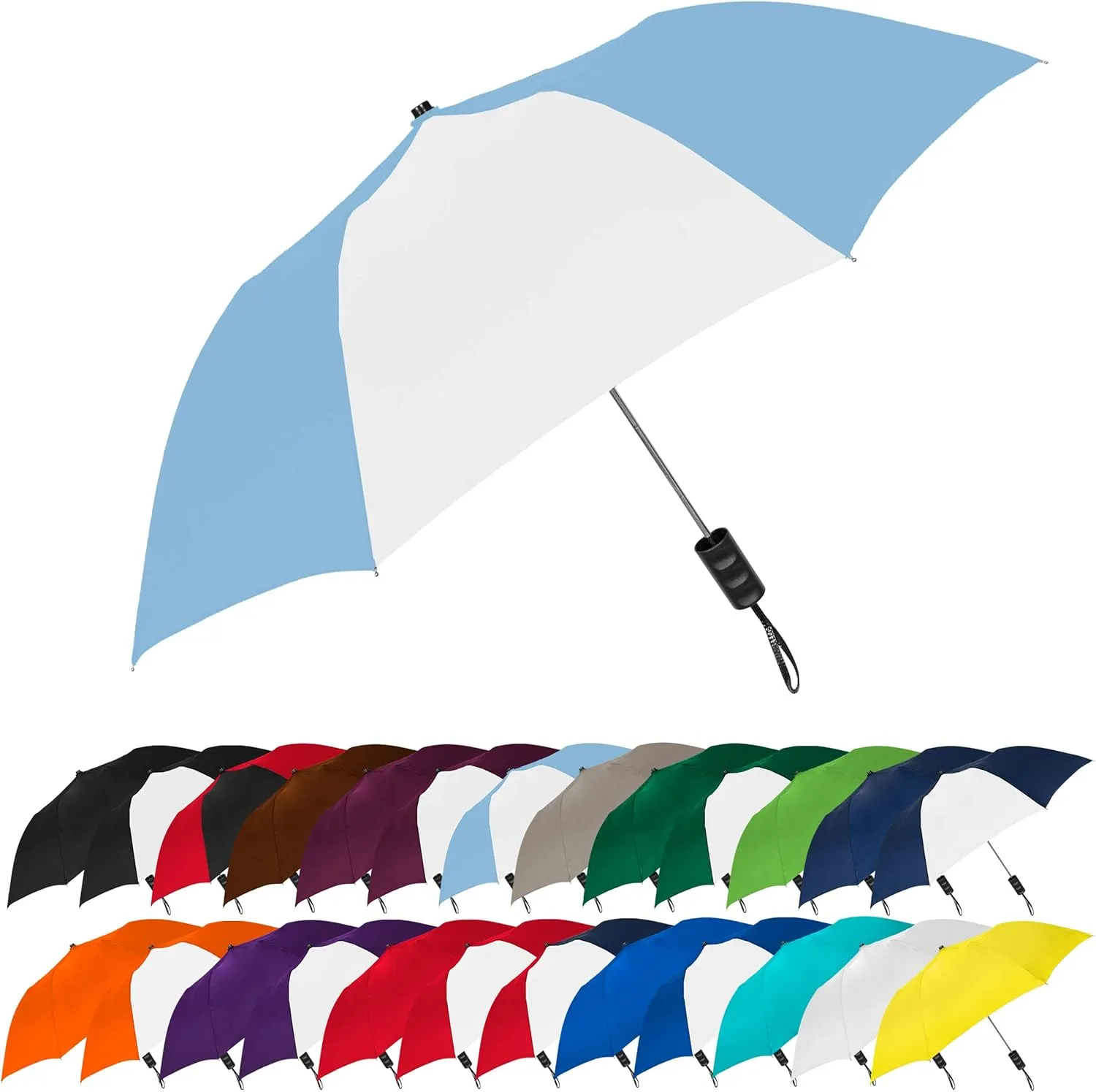 STROMBERGBRAND UMBRELLAS The Spectrum Popular Style 42" Automatic Open Compact Travel Umbrella for Rain, Wind & Sun, Sturdy Lightweight Small Portable Stick Umbrella for Men and Women