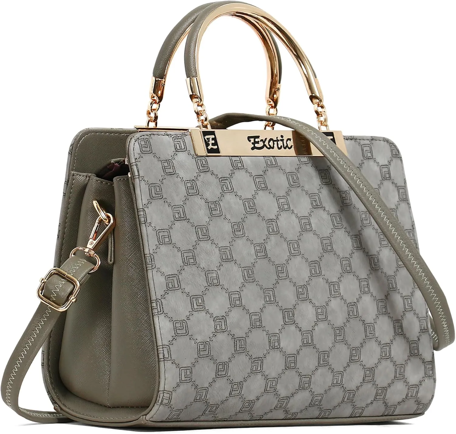 Studded Check Box Pattern handbag for women