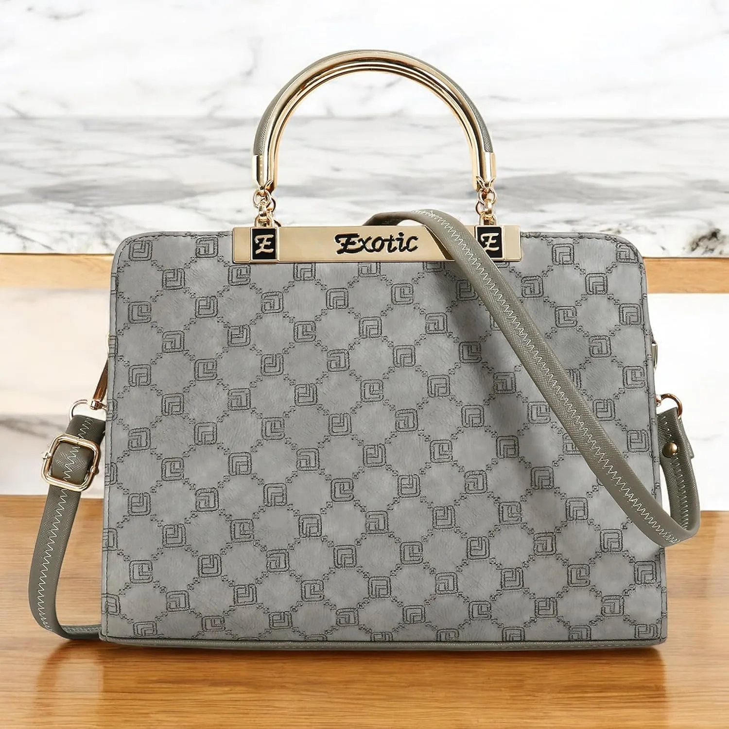 Studded Check Box Pattern handbag for women