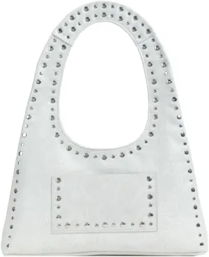 Studded Purses for Women Vegan Leather Handbag Vintage Y2K Tote Purse Stud Crescent Shoulder Bag Underarm Bag 2025