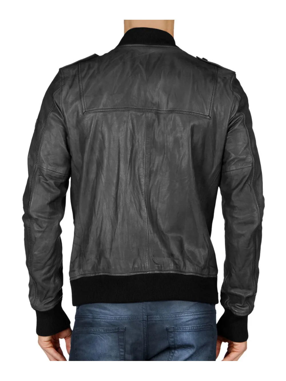 Studded Style Zip Leather Jacket