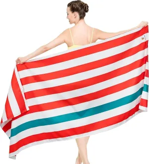 SUN CUBE Microfiber Beach Towel, Quick Dry Sand Free Beach Towel, Lightweight, Compact for Travel Swim Sports Camping, Packable Sand Resistant Towel Adult, Red 60x30 Inches