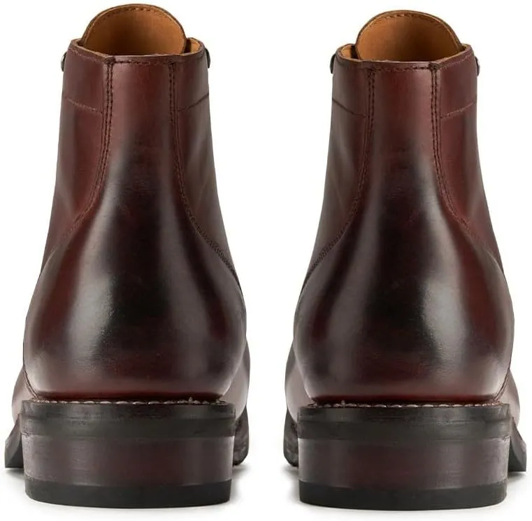 SUREWAY 6 Inch Men's Lace-up Ankle Boot - Cap Toe, Captain Genuine Leather Lace up Chukka Boots for Men,Classic Comfort Oxford Style Footwear