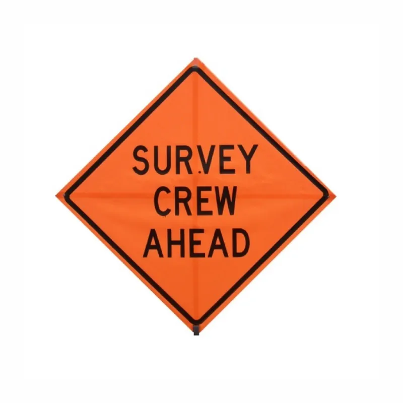 Survey Crew Ahead 48X48 Inch Mesh Sign