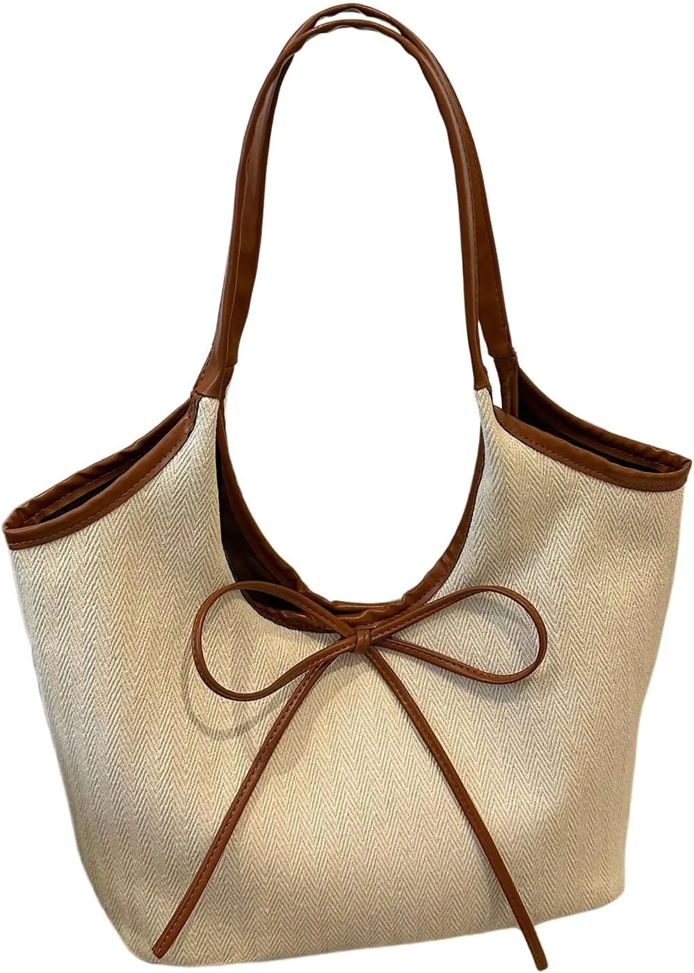 SweatyRocks Women's Bow Tote Bag Top Handle Large Capacity Shopping Shoulder Handbags