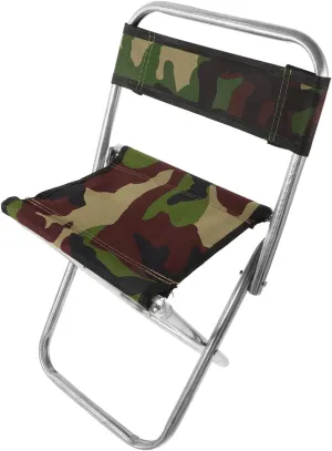 Tall Portable Folding Stool Large Size Outdoor Camping Seat Fishing Chair Durable Compact Easy to Store Random Color
