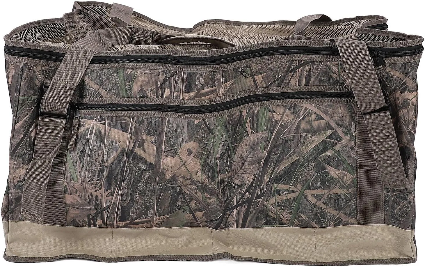 TARSHYRY 12 Slot Watergrass Camo Duck Bag with Zippered Lid, Easy to Carry, Ideal for Outdoor Hunting, Camping