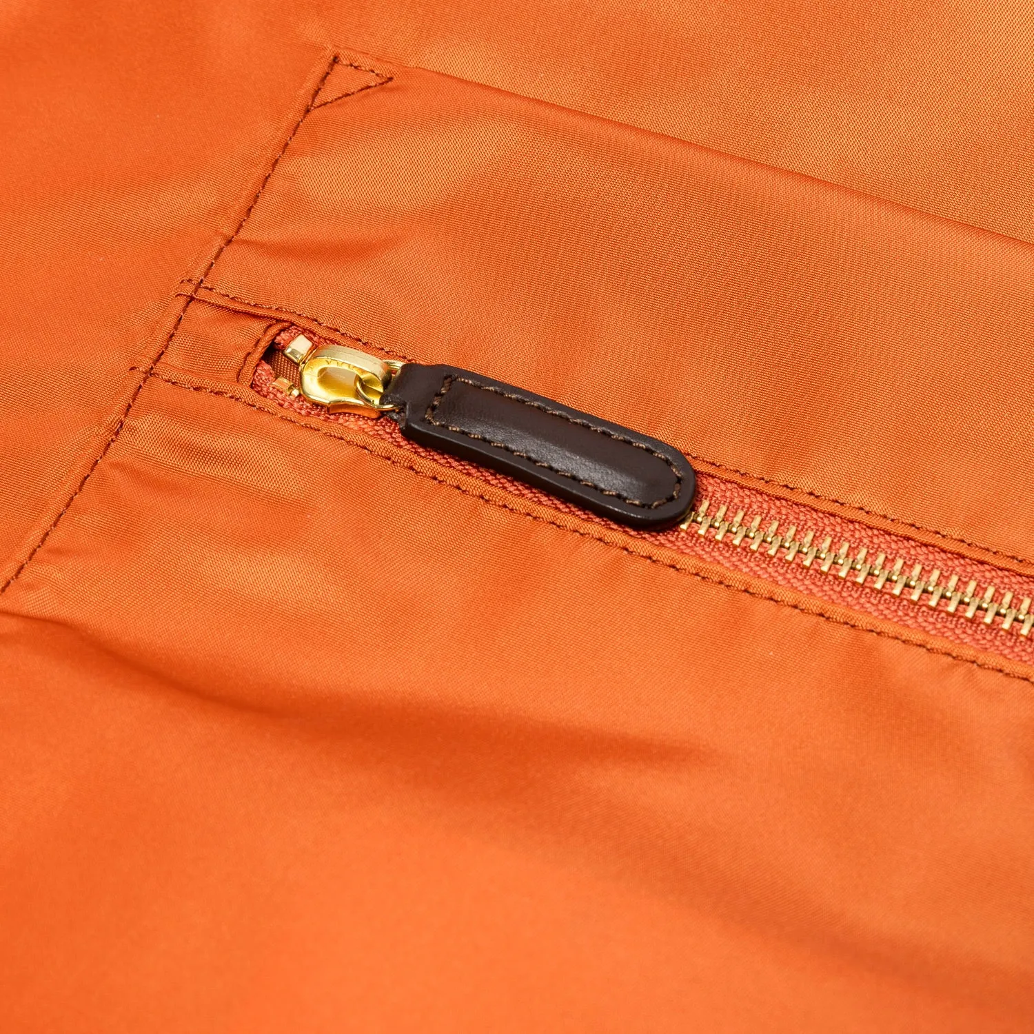 Tasche "Foldable Shopping" aus Felisi-Nylon und Sattelleder - Handarbeit