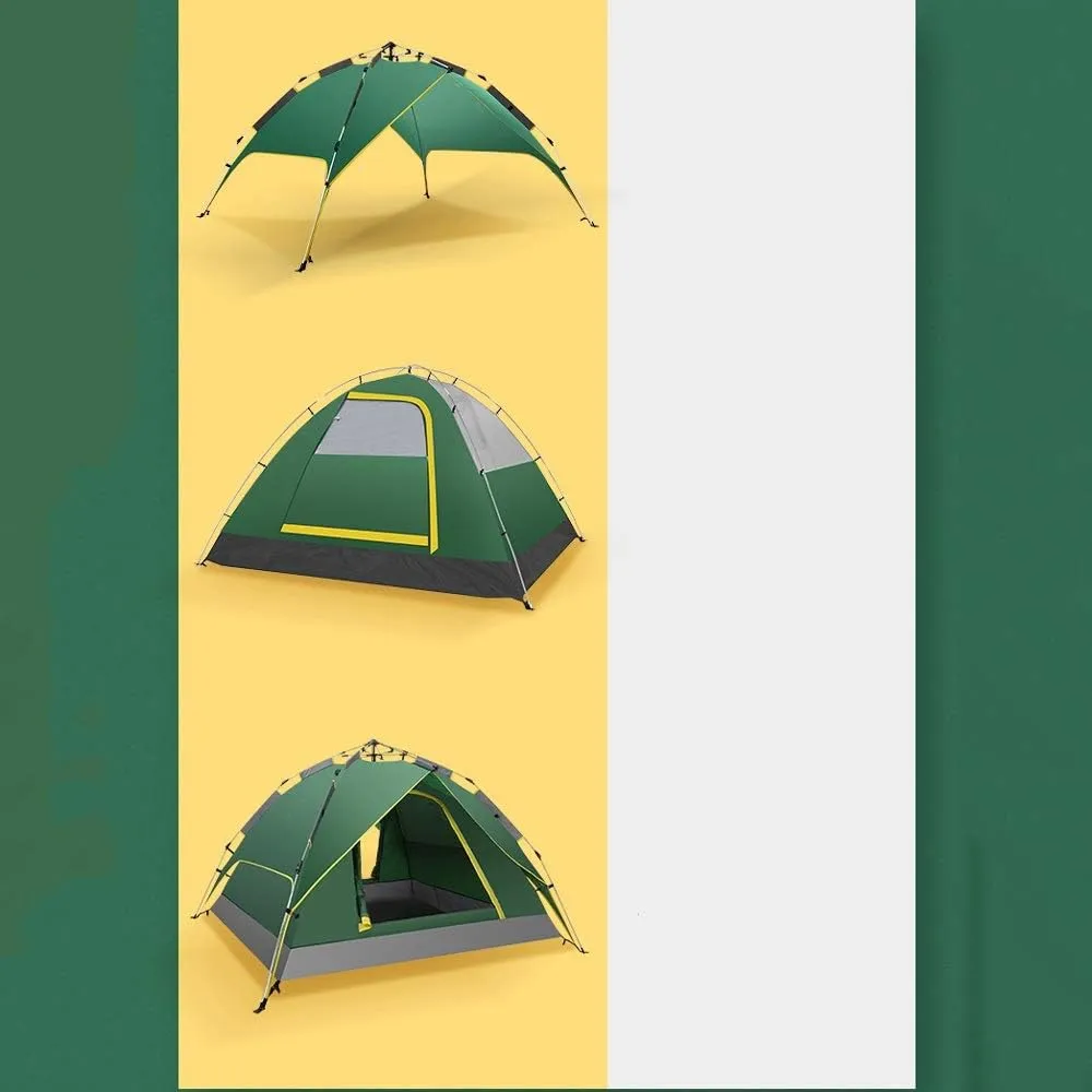 Tent 3-4 Full Automatic Speed Outdoor Tent Camping 2 Double Rainproof Beach Sunshade Equipment (Color : E) (D One Size)