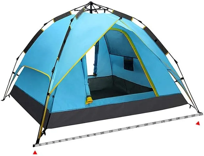 Tent 3-4 Full Automatic Speed Outdoor Tent Camping 2 Double Rainproof Beach Sunshade Equipment (Color : E) (E One Size)