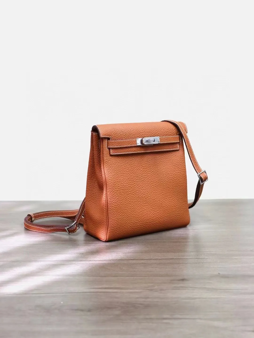 Textured Leather Backpack
