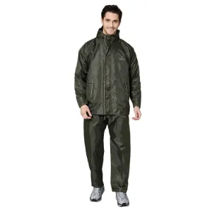 THE CLOWNFISH Rain Coat for Men - Waterproof, Reversible | Includes Pants | XXXL | Mehendi