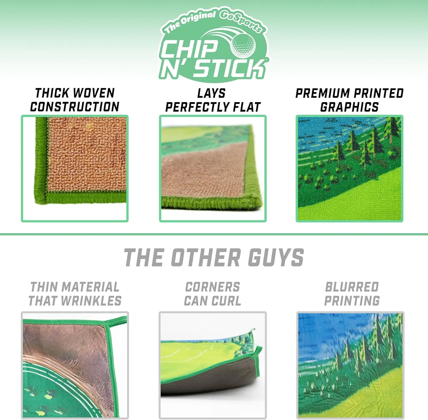 The Original GoSports Chip N' Stick - Choose Classic, Darts or Islands - Giant Golf Games with Balls and Chipping Mat