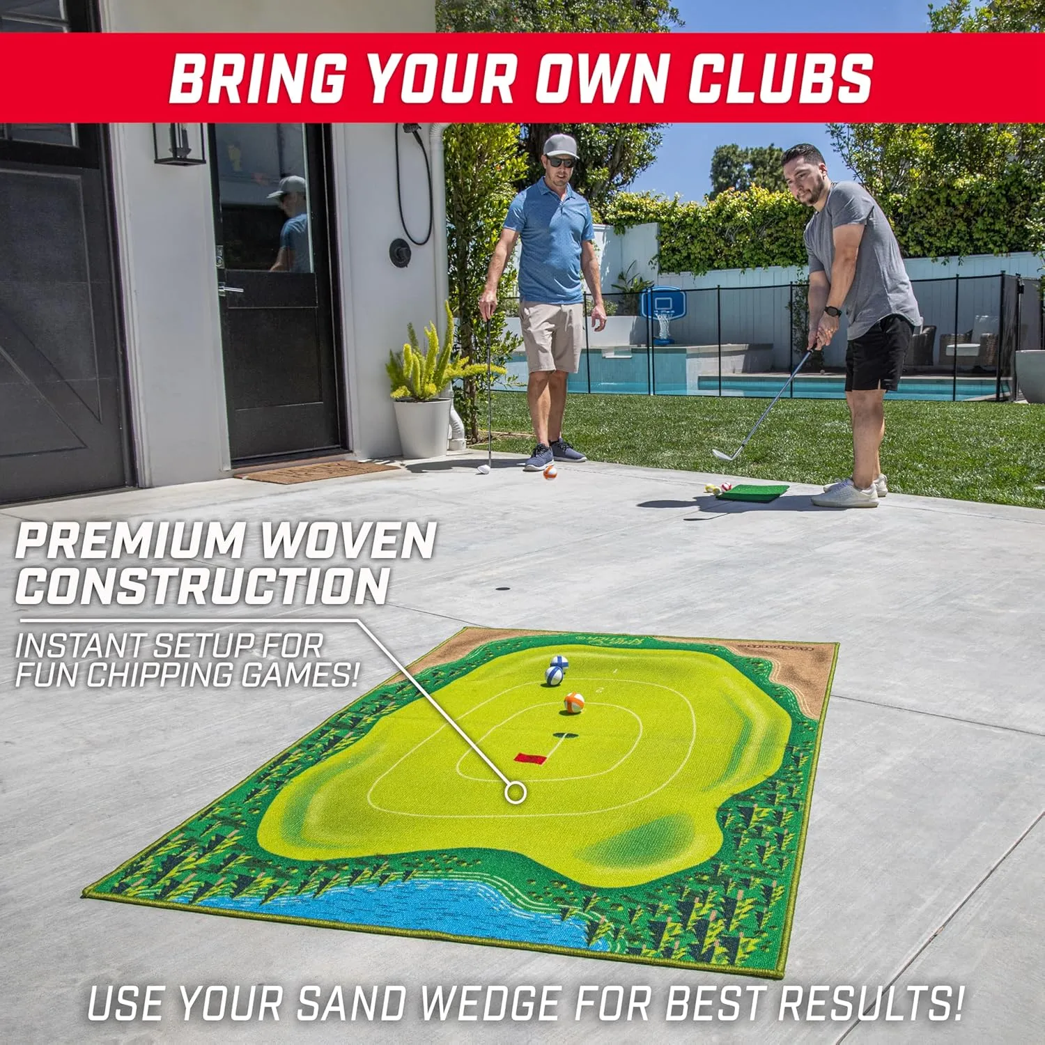 The Original GoSports Chip N' Stick - Choose Classic, Darts or Islands - Giant Golf Games with Balls and Chipping Mat