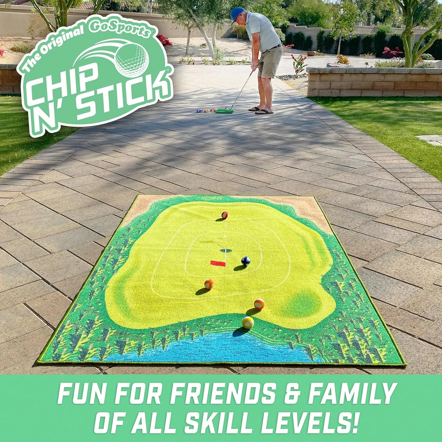 The Original GoSports Chip N' Stick - Choose Classic, Darts or Islands - Giant Golf Games with Balls and Chipping Mat