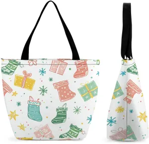 This Gifts And Socks Women's Shopping Bag Foldable Washable Shoulder Bag Adopts High-definition Printing Technology, with Clear Patterns And Rich Colors. There Are Many Patterns to Choose From, And Th