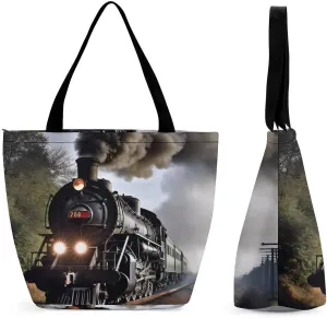 This Steam Train Women's Shopping Bag Foldable Washable Shoulder Bag Adopts High-definition Printing Technology, with Clear Patterns And Rich Colors. There Are Many Patterns to Choose From, And There