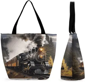 This Steam Train Women's Shopping Bag Foldable Washable Shoulder Bag Adopts High-definition Printing Technology, with Clear Patterns And Rich Colors. There Are Many Patterns to Choose From, And There
