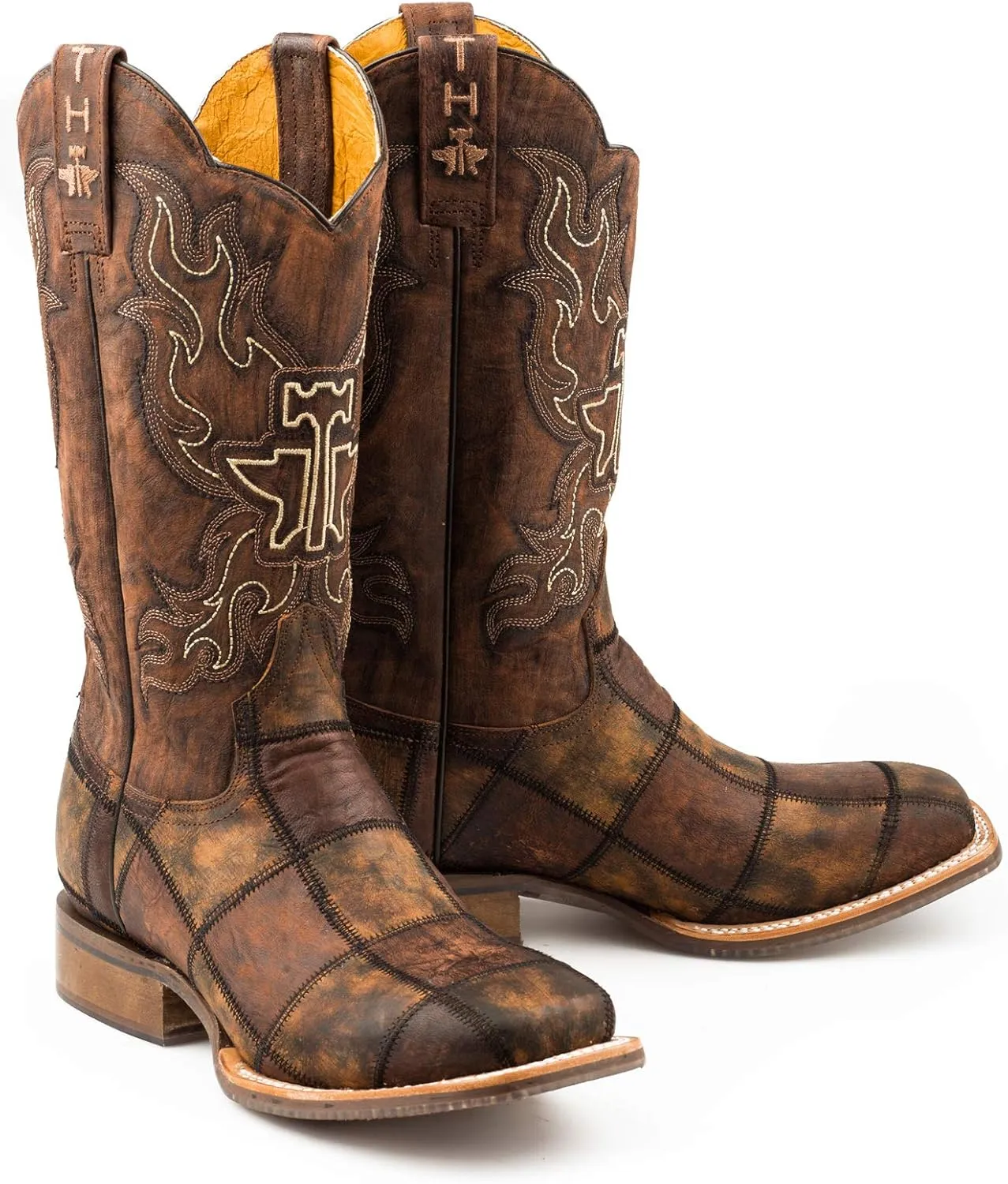 Tin Haul Mens Cognac Leather Dead or Alive Cowboy Boots