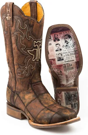 Tin Haul Mens Cognac Leather Dead or Alive Cowboy Boots