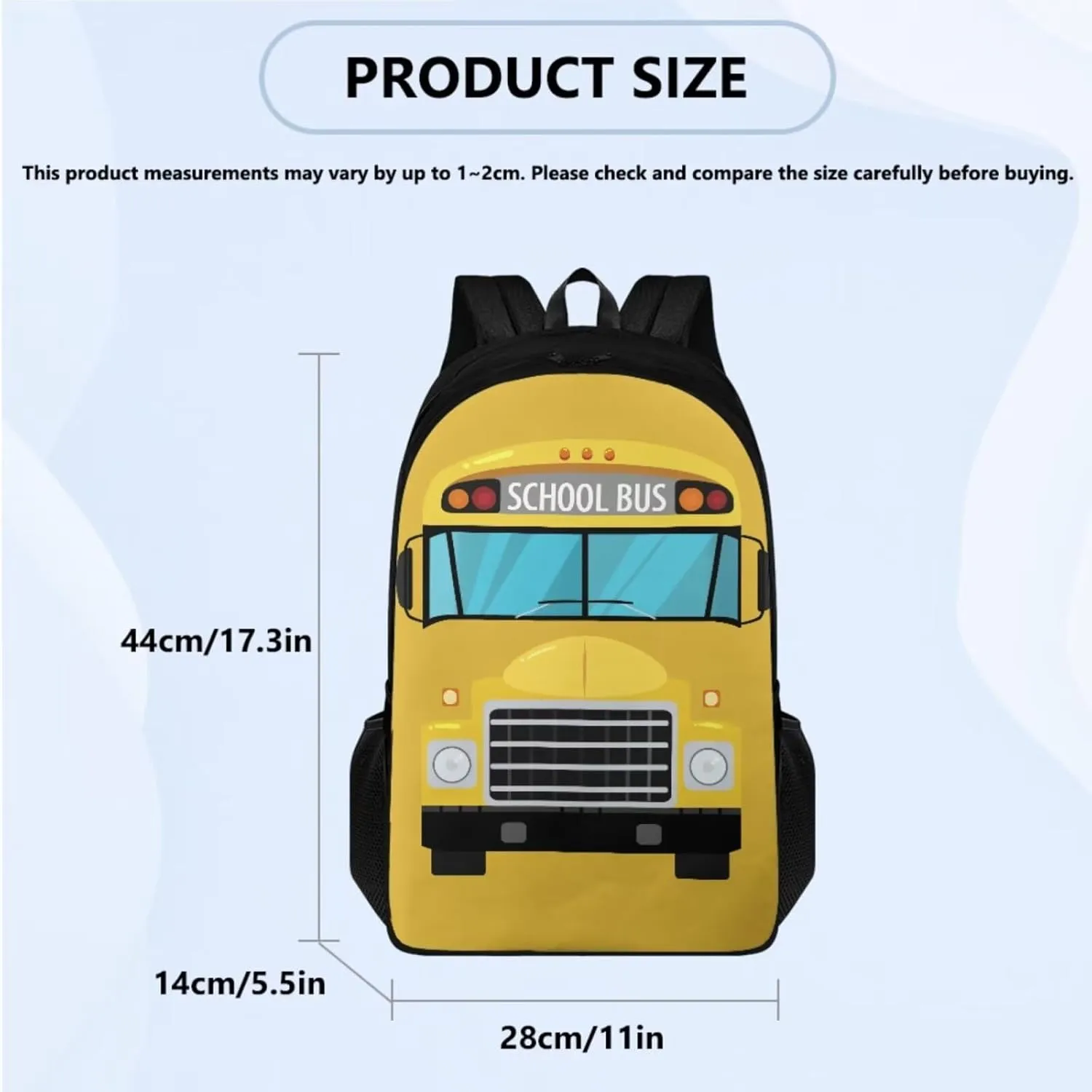 TOADDITDO School Bus Preschool Backpack Boys with Lunchbox Pencil Case Water Bottle Sleeve 6-8 Kids Large School Bag Kindergarten Hiking Camping Backpacks Lightweight Travel Duffel Bag Daycare Bags