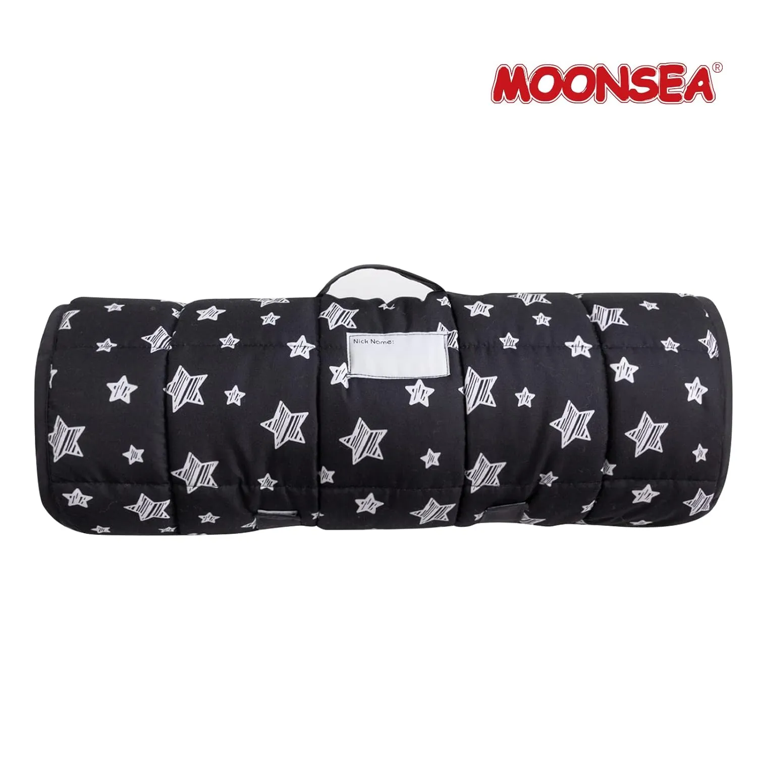 Toddler Sleeping Bag Nap Mat Black with Pillow and Fleece Blanket, Lightweight, Soft Perfect for Kids Preschool, Daycare, Travel Sleeping Bag Boys Girls, 21" x 50" Fit Standard Cot