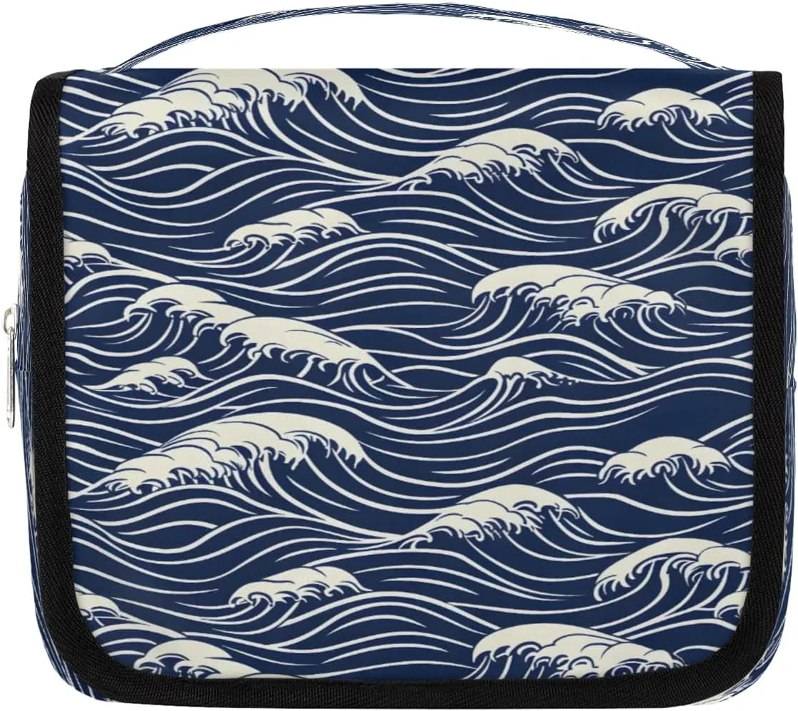 Toiletry Bag Hanging Toiletry Bag Travel Essentials Makeup Bag Travel Size Toiletries Bag Seawater Print Travel Essentials For Women Travel Containers For Toiletries