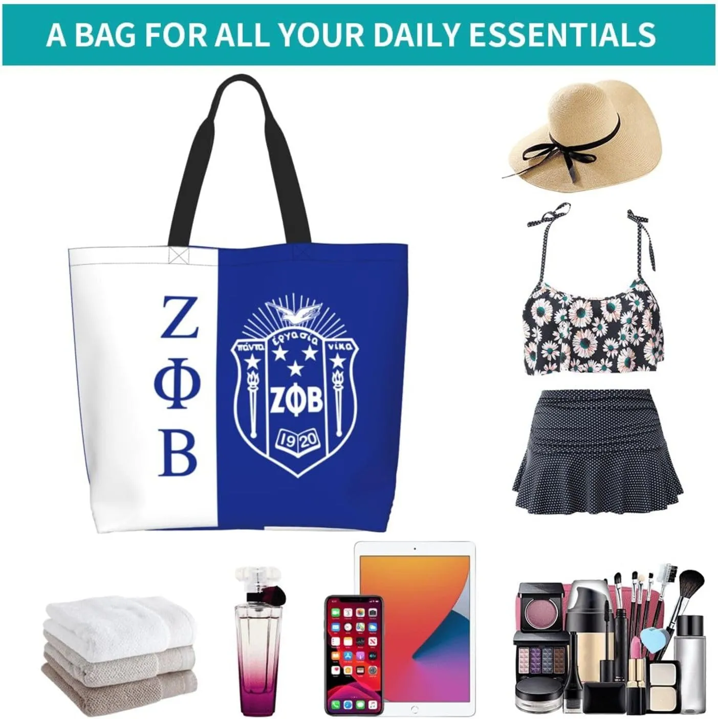 Tote Bag Fashion Large Capacity Handbag Waterproof Reusable Grocery Tote Bag