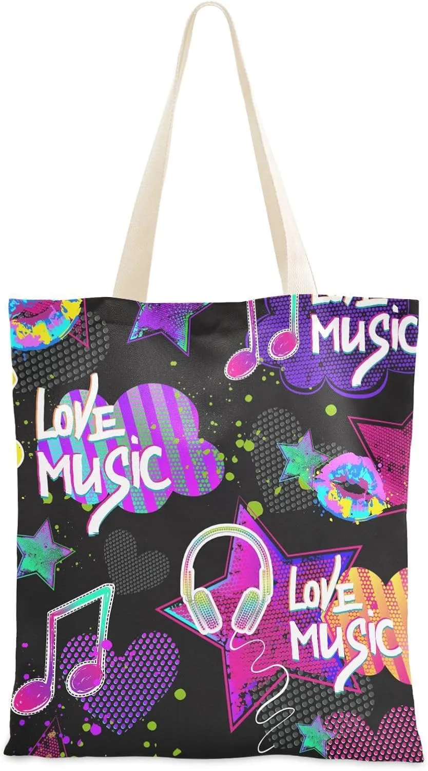 Tote Bag for Women Foldable Tote Bag With Pouch Large Shoulder Bag Top Handle Handbag for Travel Work Pattern 1