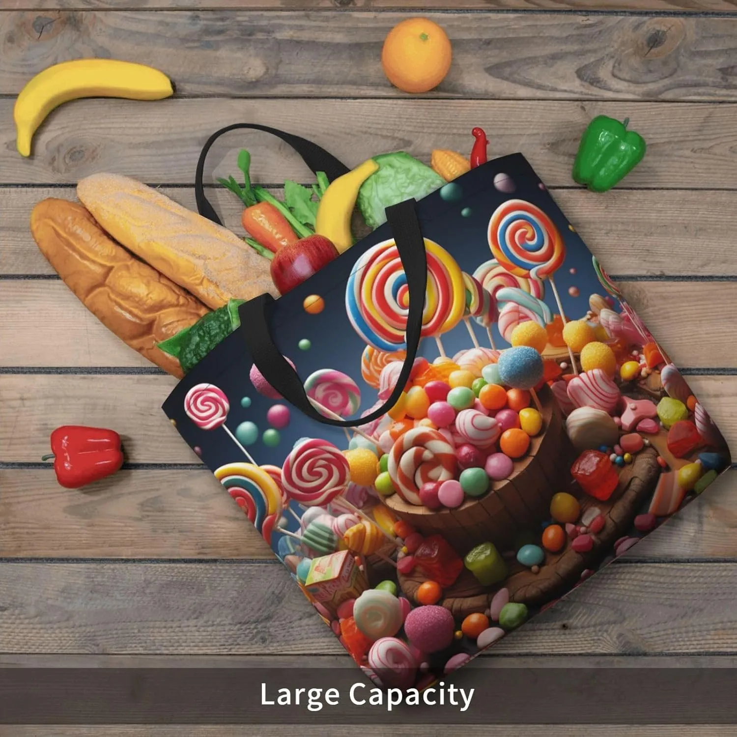 Tote Bag for Women Grocery Bag Reusable Shopping Bag Cool Evil Skull Handbag Foldable Shoulder Bag