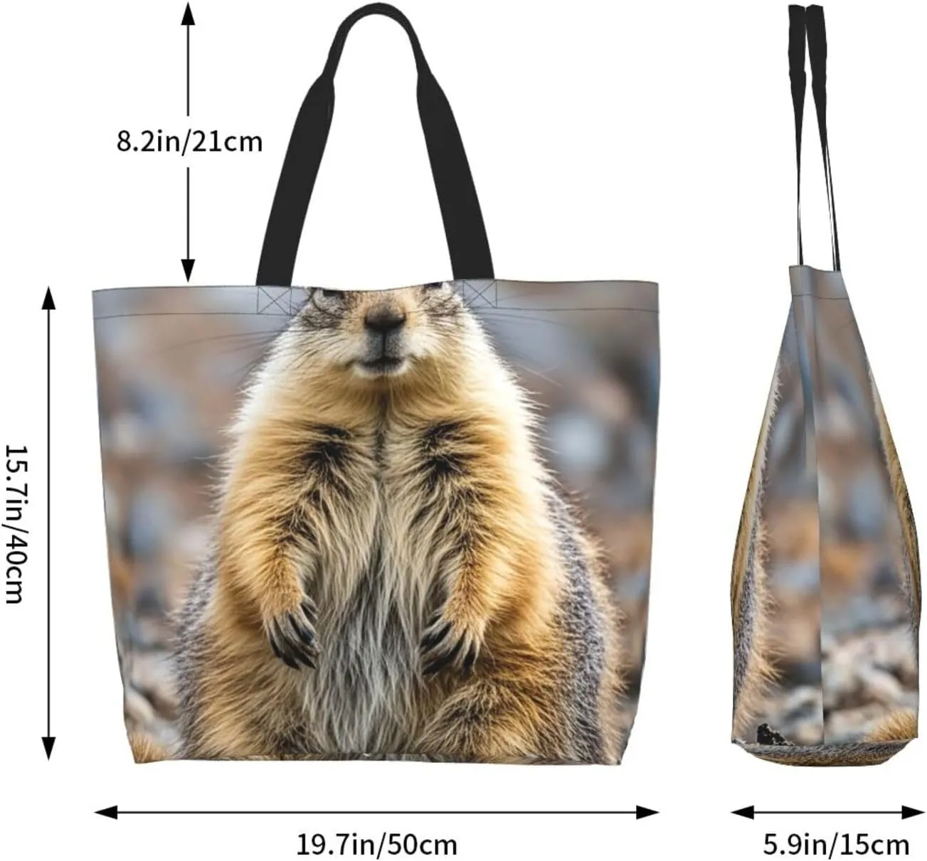 Tote Bag for Women Sea Otters Grocery Bag Foldable Shopping Bags Reusable Large Tote Bag