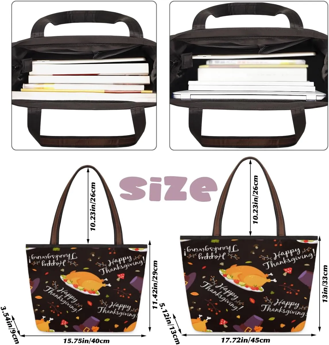 Tote Bag for Women with Zipper Large Capacity Top Handle Casual Shoulder Bag Handbag Reusable Shopping