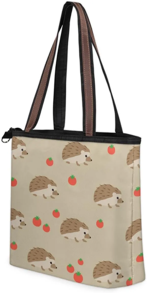 Tote Bag for Women with Zipper Large Capacity Top Handle Casual Shoulder Bag Handbag Reusable Shopping